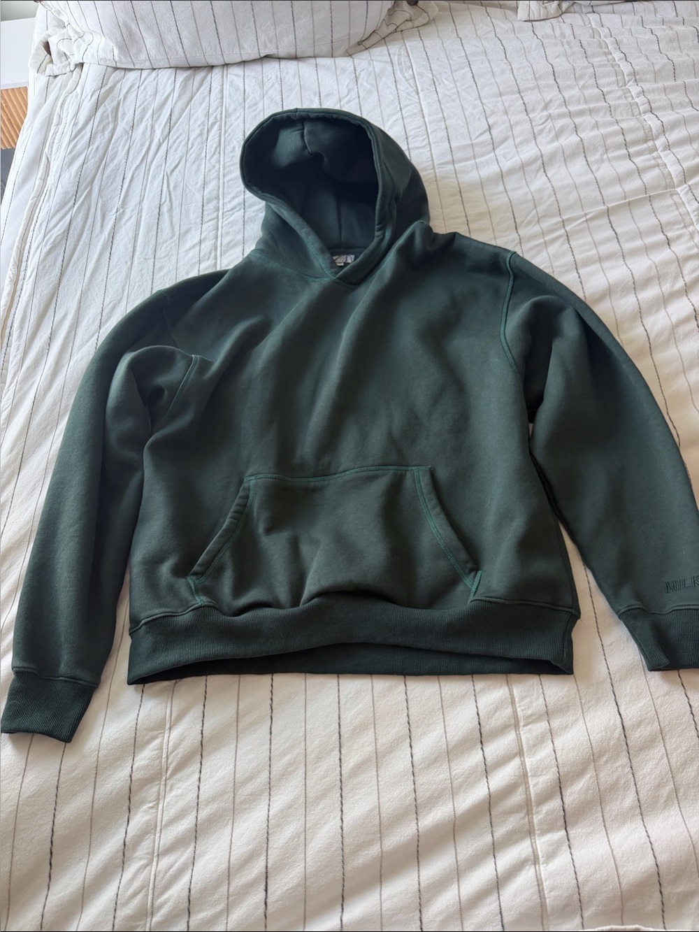 Relaxed Crewneck Sweatshirt in Forest Green - Picture 2 of 4